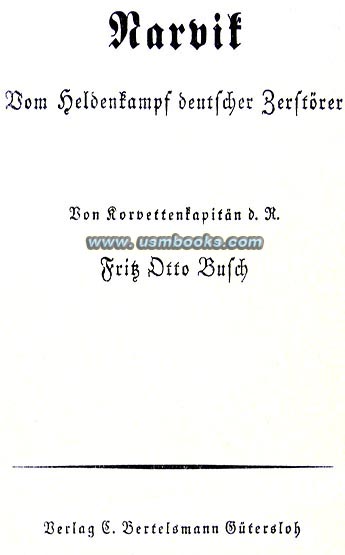 1940 Nazi Navy Narvik book